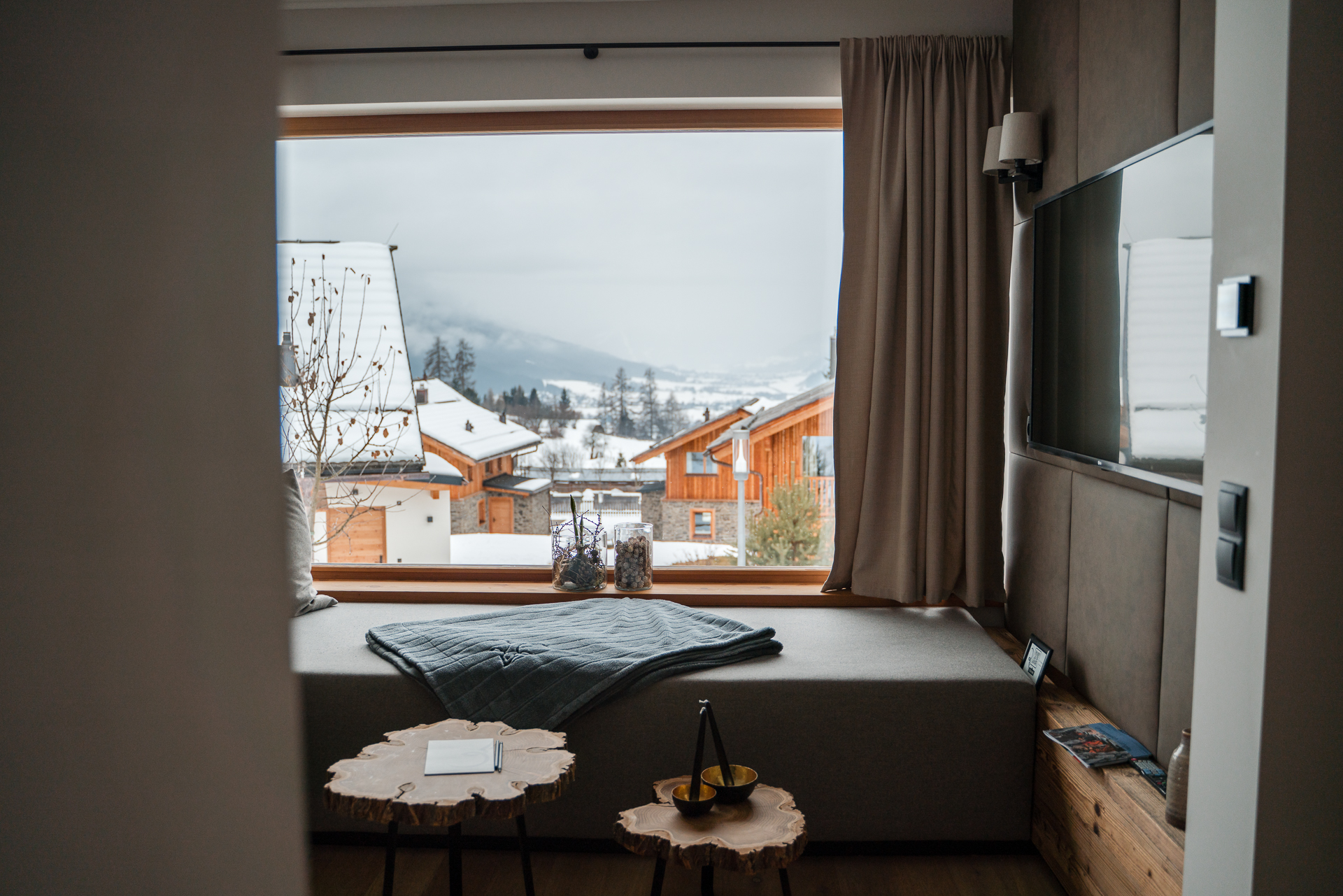 Aussicht von Wohnzimmer im Chalet
